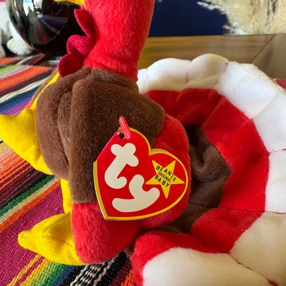Ty Beanie Baby Gobbles the Turkey 1996 Vintage Plush Style 4034 with Tags